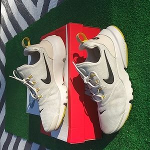 Nike White and Yellow Athletic Shoes